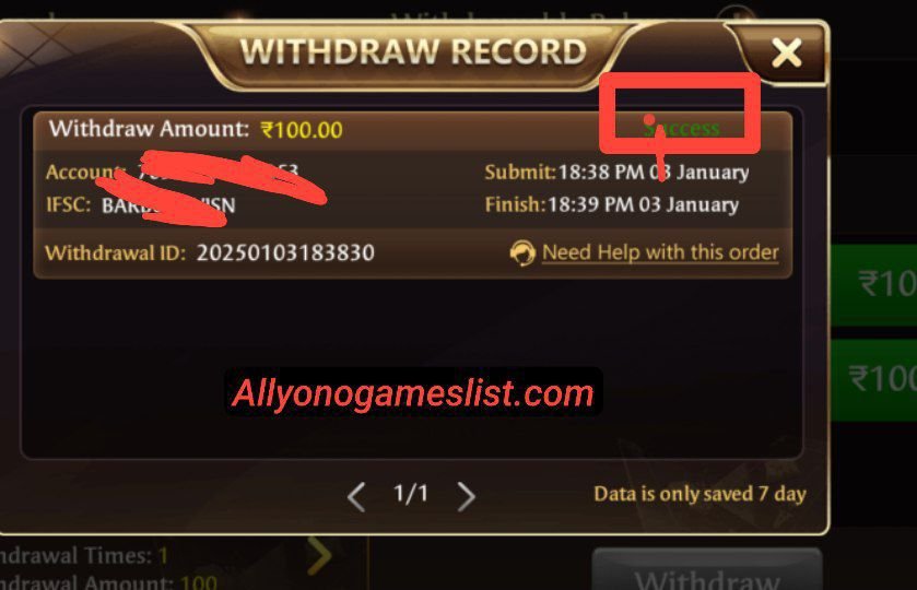 Namaste Teen Patti Withdraw Proof